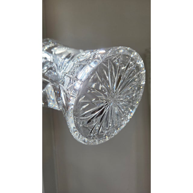 Vintage American Brilliant–Style Cut Lead Crystal Water Pitcher For Sale - Image 15 of 18
