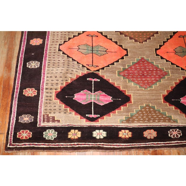 Early 20th Century Early 20th Century Geometric Turkish Kars rug no. j3476 For Sale - Image 5 of 11