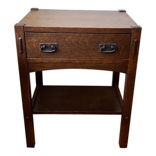 1980s Stickley One Drawer Nightstand 89-611 For Sale