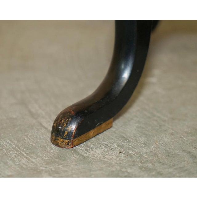 Antique Victorian Chinese Chinoiserie Lacquered Table, 1880 For Sale - Image 12 of 17