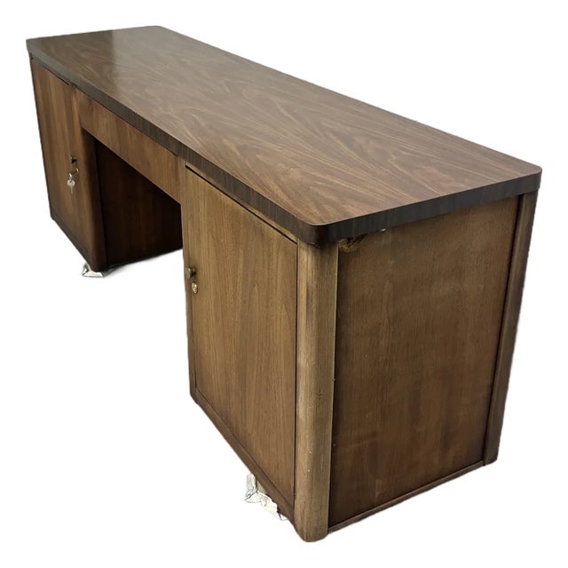 Vintage Alma Desk Company Desk & Credenza For Sale