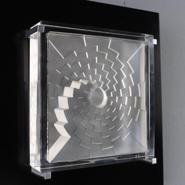 Glass Foro Geometrico Sculpture by Marcello Morandini for Rosenthal For Sale - Image 7 of 12