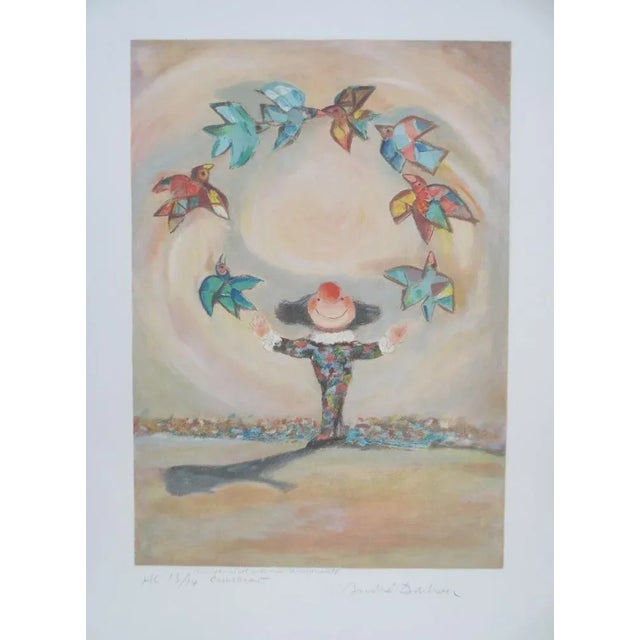 André Dahan, The Juggling Clown, Lithograph For Sale - Image 4 of 4