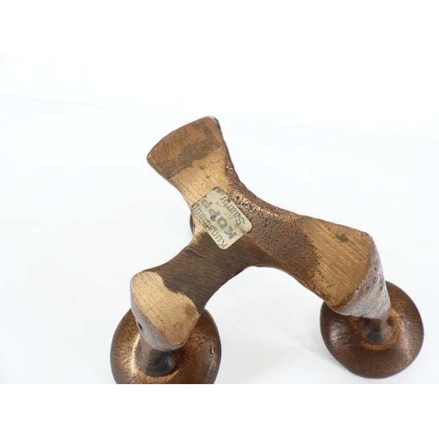 Metal Vintage Brutalist Candleholder, 1960 For Sale - Image 7 of 8