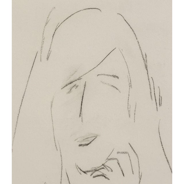 Manfred Schwartz (American, b. Poland, 1909-1970), Portrait of a Woman, Charcoal on Paper, with the artist's signature...