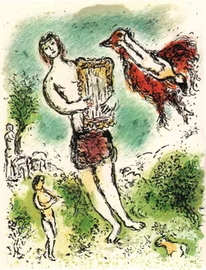 1989 Chagall Lithograph V2-14 Odyssee the Oclymenus