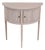 Dutch 20th Century Bleached Oak Demi-Lune Console Table with Tambour Door For Sale