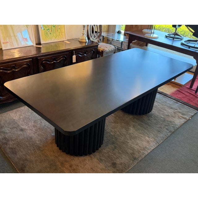 Contemporary Custom Design Double Pedestal Dining Table For Sale - Image 3 of 12
