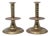 Pair of Virginia Metalcrafters Brass Colonial Williamsburg Candlesticks For Sale