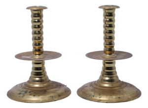 Pair of Virginia Metalcrafters Brass Colonial Williamsburg Candlesticks