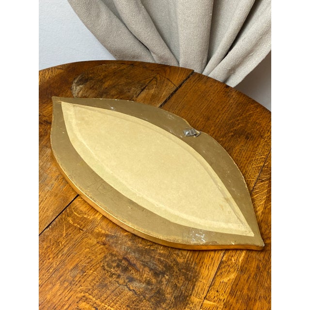 Gold Leaf Plaster Lip Mirror, 1970s For Sale - Image 10 of 12