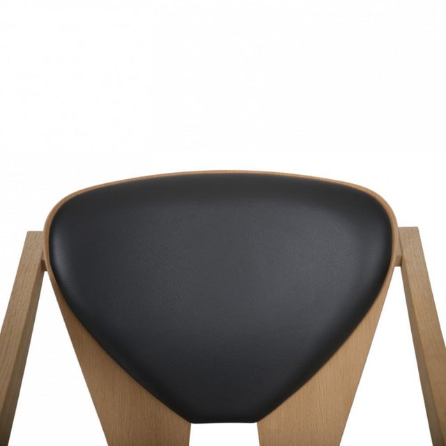GE460 Butterfly Chair in Oak and Black Leather by Hans Wegner, 2015 For Sale - Image 3 of 18