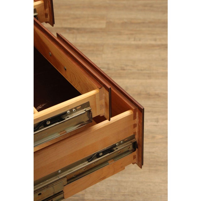 Harden Furniture Harden Georgian Style Cherry Leather Top Executive Writing Desk For Sale - Image 4 of 12