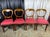 Wood Set of 4 Mid-19th Century Uk Victorian Open Balloon Back Chairs – Ruby Damask For Sale - Image 7 of 12