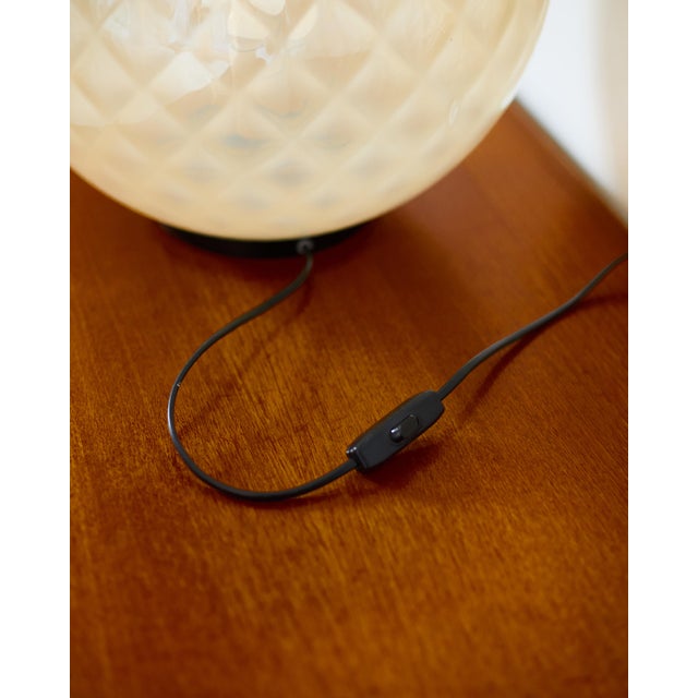 Mid-Century Modern Murano Glass Globe Lamp with Copper Parts, 1970s For Sale - Image 3 of 6