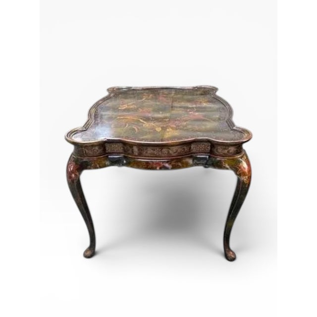 Maitland - Smith Maitland-Smith Hand-Painted Chinoiserie Coffee Table With Scalloped Top For Sale - Image 4 of 16