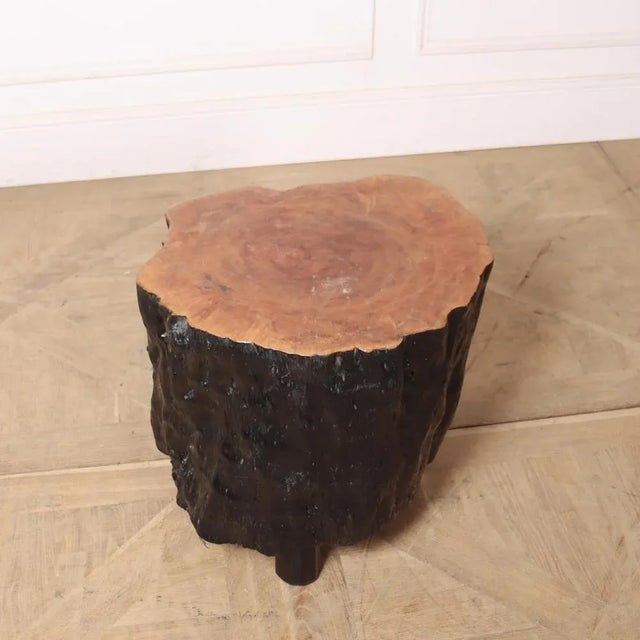 Primitive Lychee Side Table For Sale - Image 3 of 4