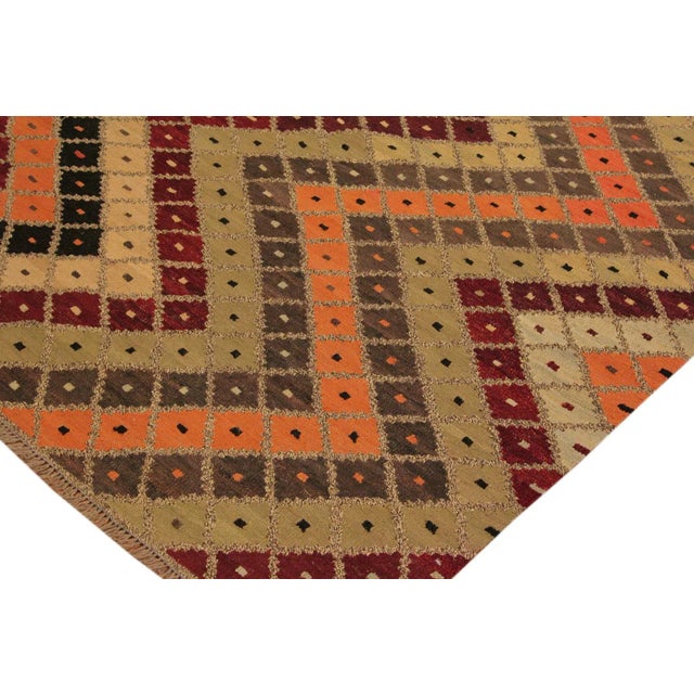 1990s Bohemian Kilim Tan Beige Wool Rug - 5'5" X 6'10" For Sale In New York - Image 6 of 7