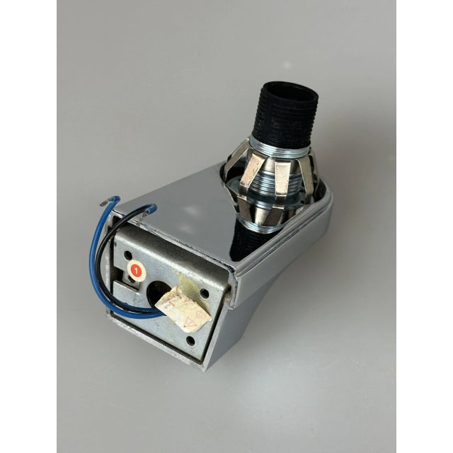 Space Age Chrome Metal and Glass Wall Lamp, 1970s For Sale - Image 11 of 15