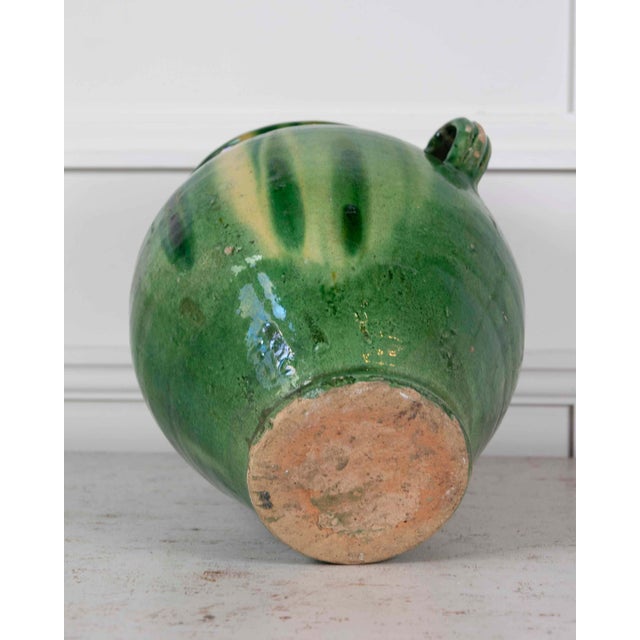 French 19th Century Green and Yellow Splash-Glaze Confit Pot For Sale - Image 9 of 9