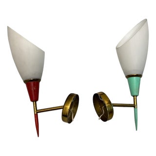 Vintage Sconces, 1950s, Set of 2 For Sale