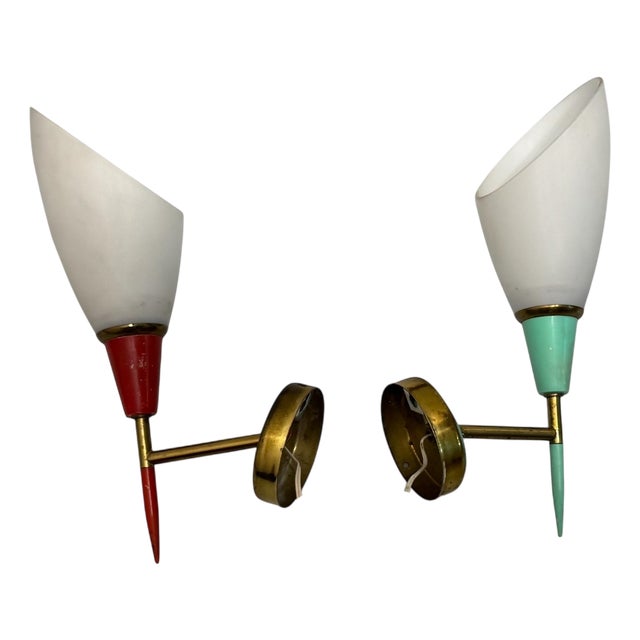 Vintage Sconces, 1950s, Set of 2 For Sale