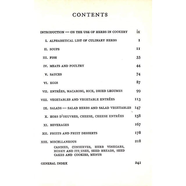 "The Book of Herb Cookery" 1940 Hoffmann, Irene Botsford For Sale - Image 4 of 9