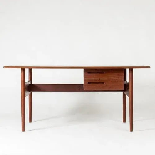 Modern Modernist Teak Desk by Ib Kofod Larsen, 1960s For Sale - Image 3 of 11