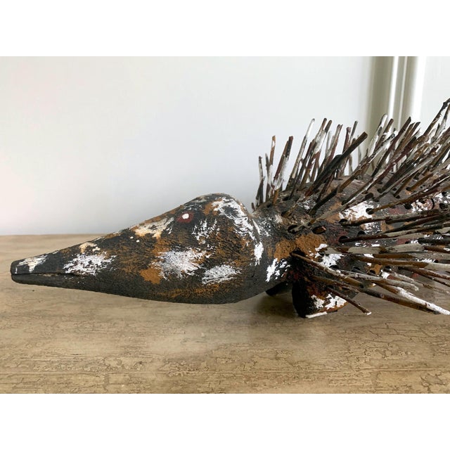 2000 - 2009 Pair of Australian Aboriginal Wood Sculpture Echidna For Sale - Image 5 of 9
