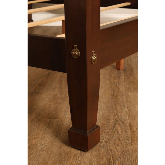 Ethan Allen Georgian Court Cherry King Four Poster Bed Frame For Sale - Image 12 of 18