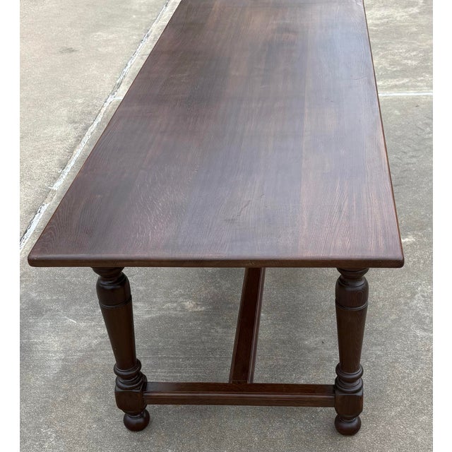 Mid 20th Century Vintage French Country Farm Dining Table For Sale - Image 5 of 9