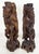 Wood Pair of Large Antique Chinese Li Tieguai Carved Wood Figures W. Glass Eyes For Sale - Image 7 of 14