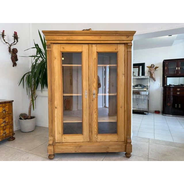 Rustic Farmhouse Display Cabinet For Sale - Image 3 of 10