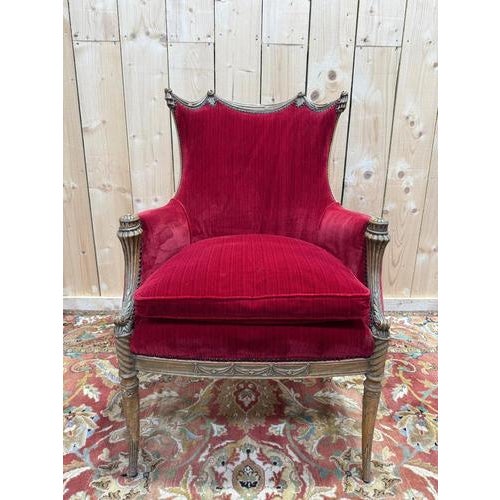 Gold Art Nouveau Bergère Armchair For Sale - Image 8 of 8