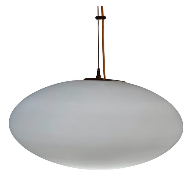 Original Glass Ceiling Light by Gaetano Scolari for Stilnovo, 1953 For Sale