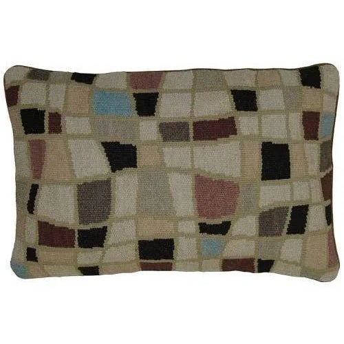 Contemporary Aubusson Pink & Gray Throw Pillow For Sale - Image 3 of 3