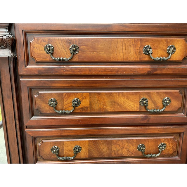Wood Traditional Louis Philippe Style 6-Drawer Tall Chest by Lifestyle Enterprise For Sale - Image 7 of 14