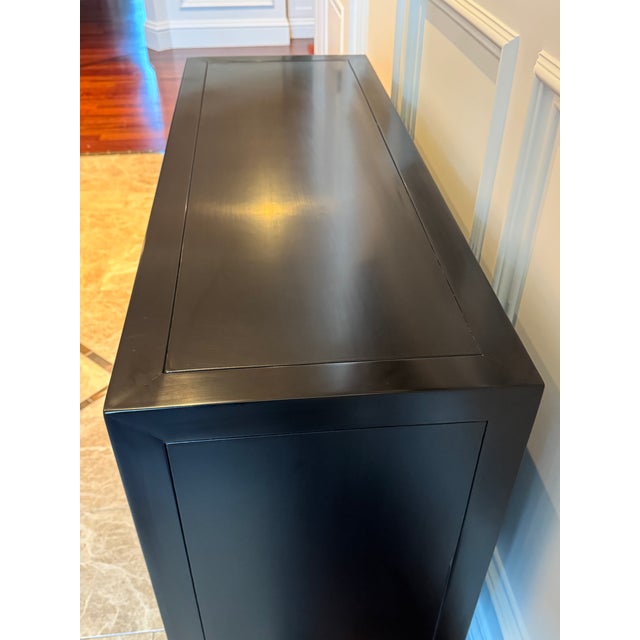 Robert Kuo "Dragon Swirl" Bar Cabinet - Hand Repoussé Copper & Black Lacquer, Attributed For Sale - Image 9 of 17