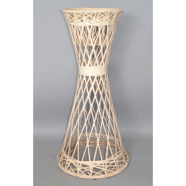 Mid-Century Modern 1970s Taupe Finish Spun Fiberglass Cone Plant Stand Outdoor Indoor For Sale - Image 3 of 13