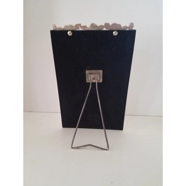 Hollywood Regency Vintage 1940s Silver Plate Beveled Standing Vanity Mirror For Sale - Image 3 of 4