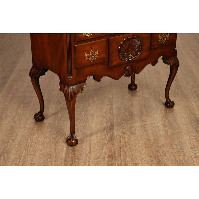 Kittinger Chippendale Style Mahogany Highboy For Sale - Image 13 of 18