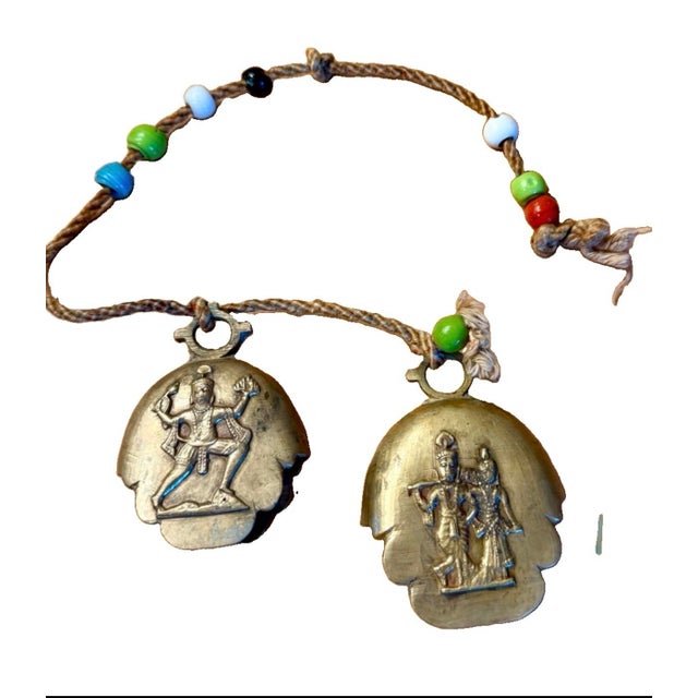 Mid-20th Century Indian Brass Hindu Deity Hanging Bells - Pair For Sale - Image 10 of 10