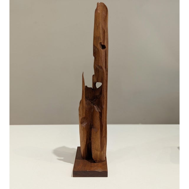 Brutalist Hand-Carved Hardwood Totem Sculpture For Sale - Image 13 of 13