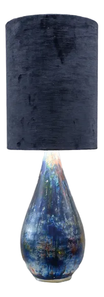 Vintage Colored Patinated Terracotta Lamp