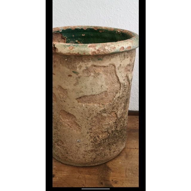 Antique Green Glazed Terracotta Vase, 1890s For Sale - Image 6 of 7
