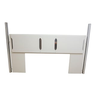 Mid-Century Thayer Coggin Milo Baughman Aluminum Queen King Headboard For Sale