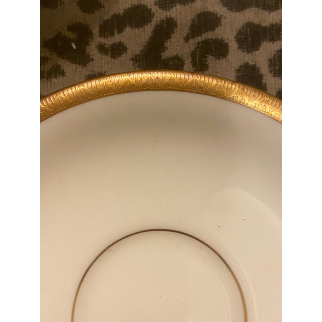 1960s 1963 Royal Worcester Coventry Fine Bone China Gold Dinnerware, 30 Pieces For Sale - Image 5 of 10