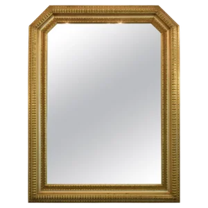 Italian Octagonal Art Deco Style Giltwood Mirror, 1940s