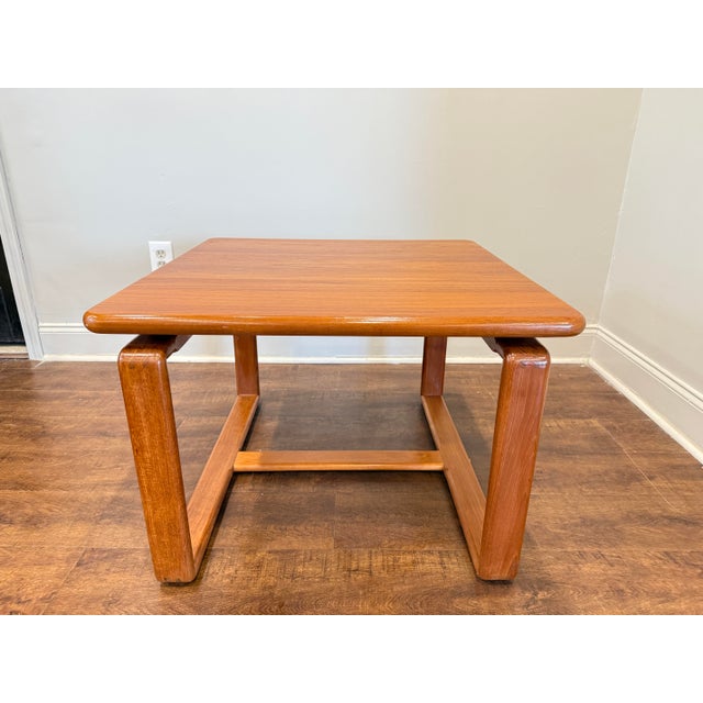 1970s Floating Top Teak Coffee Table For Sale - Image 4 of 11