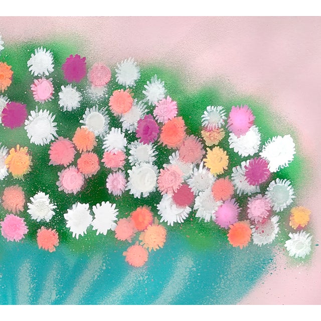 Mini Aster Flowers No. 1 Contemporary Painting by Susan Havens For Sale - Image 4 of 4
